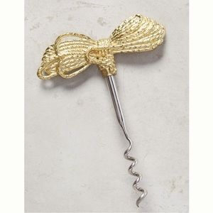NWT Alex Monroe for Anthropologie Corkscrew bottle opener Garden Twine golden